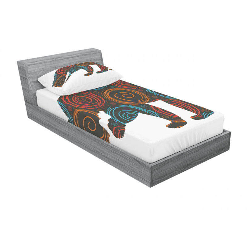 Ensemble de draps en spirale rond couverts, Ensemble de draps pour lit simple TG avec drap-hou