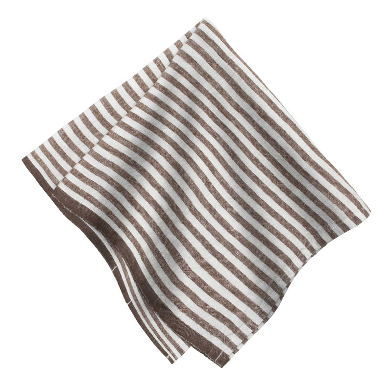 Adamsburg Linen Square Napkins, Walnut