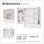 Armoire à pharmacie DEL pour la salle de bain avec lumière blanche une couleur, anti-buée, armoire en plastique-aluminium facile à installer. (31,5 x 35,43 à deux portes)-129334145