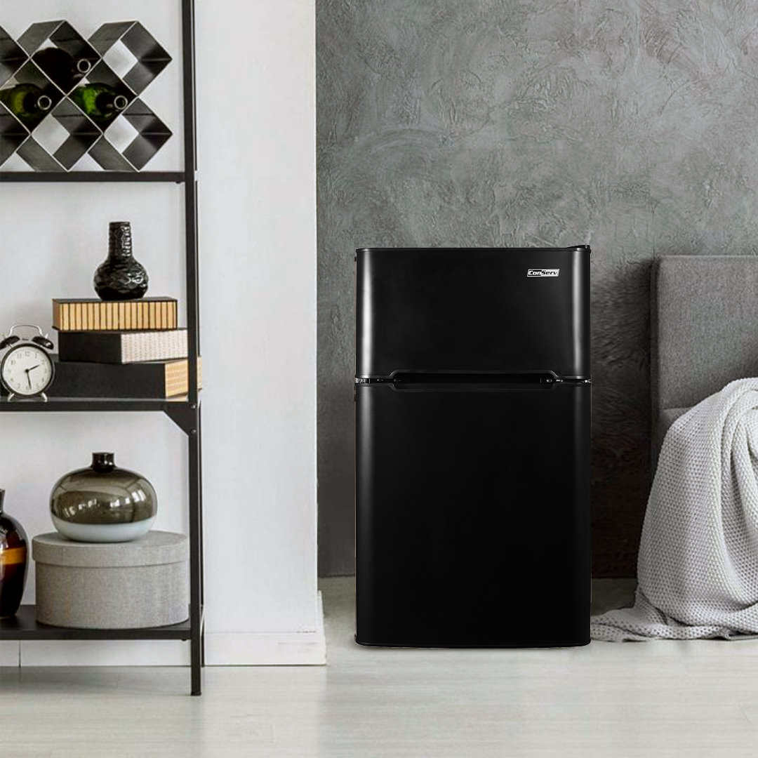Conserv 19" STAINLESS Compact 2 Door Mini Refrigerator 3cf Reversible Door 110V | Fridge.com