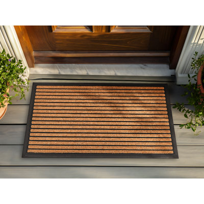 Natanel Non-Slip Striped Indoor Doormat