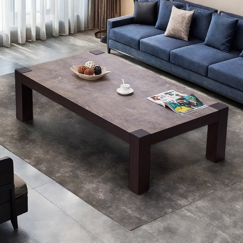 Simple light luxury solid wood coffee table, 15.74" H x 53.14" L x 29.52" W