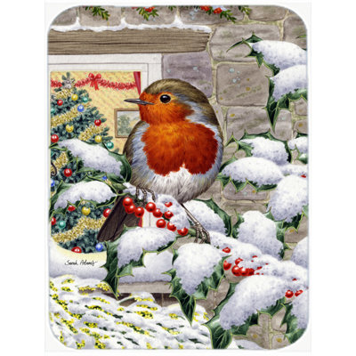 Le trésors de la caroline à la planche à découper en verre fenêtre European Robin