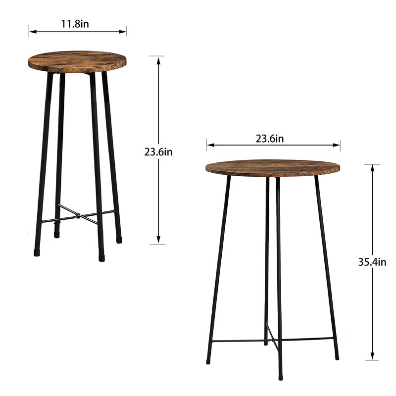 Rayshad 2- Person Counter Height Dining Set, Brown/Black