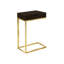 Table d'appoint avec espace de rangement en stratifié brun