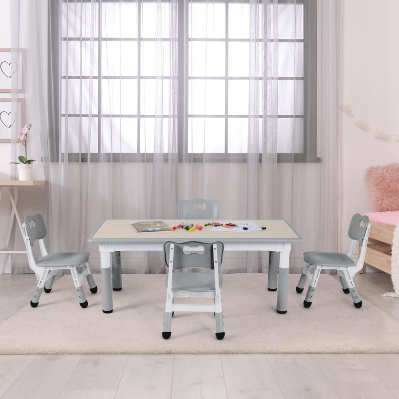 4 -Person Dining Set, Grey