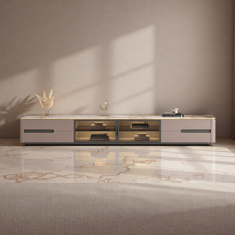 Meuble télé de luxe moderne et minimaliste, H 17,71 po x L 94,48 po x l 15,74 po