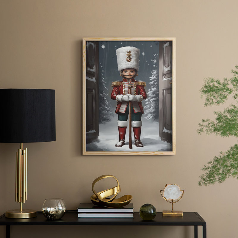 «Christmas Holiday Art», série 2-VI, reproduction encadrée - bois massif, H 11 po x l 9 po, Naturel