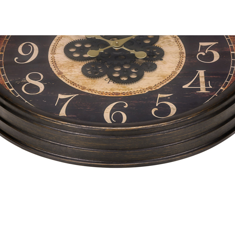 Round, Gear Mechanism, Large Oversized, Wall Clock