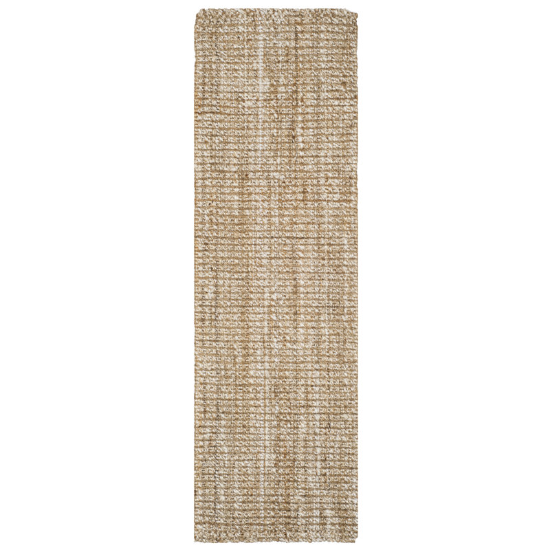 Natural Fiber Hand Loomed Jute Solid Color Rug, Runner 2'6" x 12'