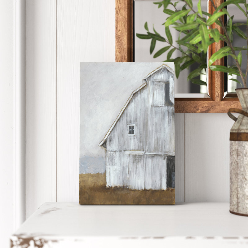 «Abandonné grange II» par Ethan Harper - reproduction d'art sur toile, H 12 po x l 8 po, Oui, Imprimé à cadre doré