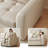 86.61" White Polyester Modular Sofabed cushion couch