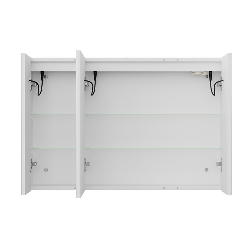 96mm W 60mm H Frameless Medicine Cabinet Mirror Fixed