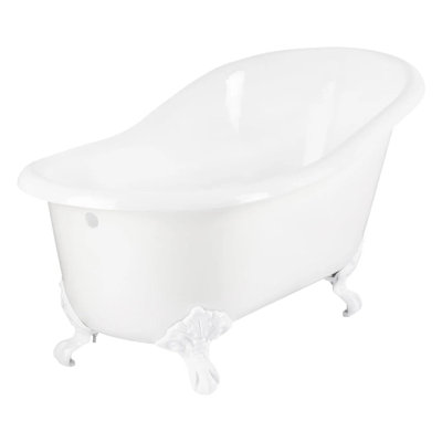 Erica 57" Clawfoot Soaking Cast Iron Bathtub