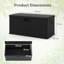 Costway 0.01cm W 380L Lockable Deck Box-122380050