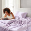 Ensemble de draps 6 pièces grand luxe lilas