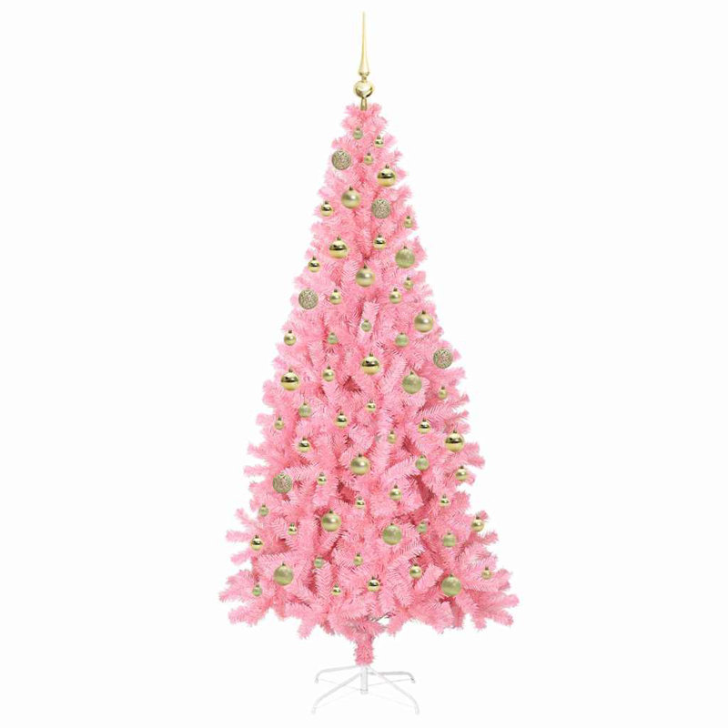 Christmas Tree with 300 LEDs with Stand PVC, Gold
