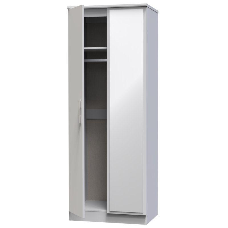 Borgeson Manufactured Wood Wardrobe, Grey Matt