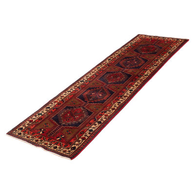 One-of-a-Kind 3'3" X 10'5" 2000s Runner Wool Area Rug in