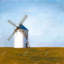Grand moulin à vent - Reproduction matte encadrée pour la décoration de bureau