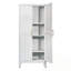 Armoire de rangement en métal avec portes et tablettes réglables-473612475