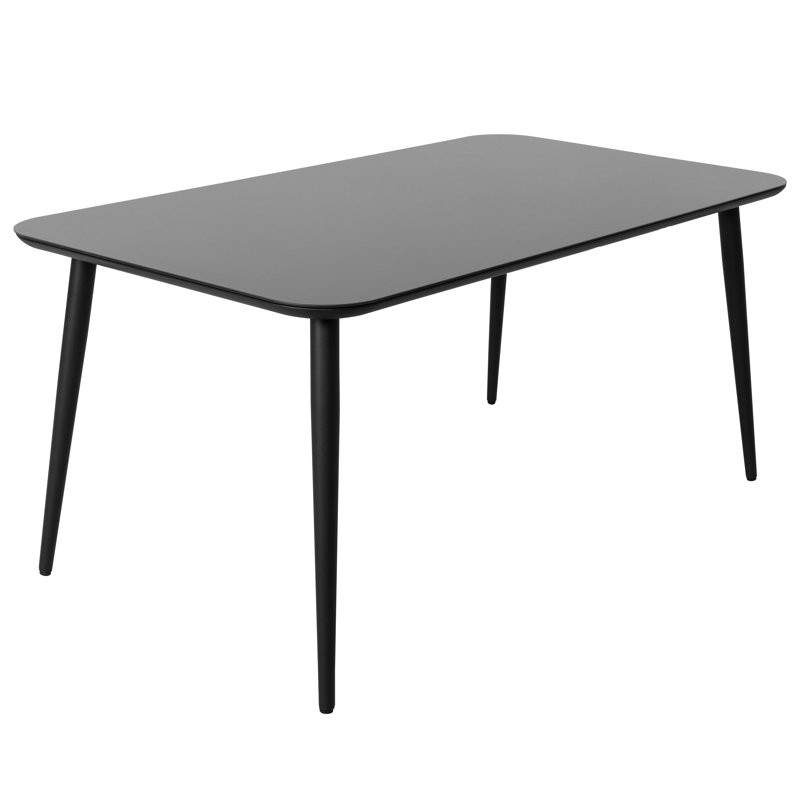 Table de salle à manger avec plateau en verre trempé