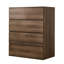 Commode contemporaine à quatre tiroirs Liv en noyer brun