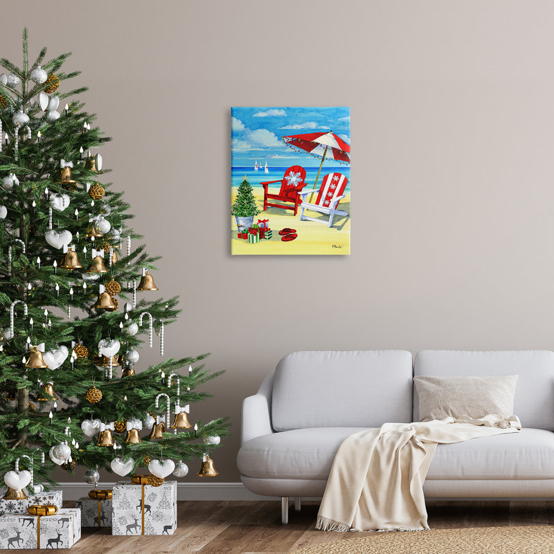 «Jaquavian Holiday Beach Scenery On Canvas» par Paul Brent, impression, H 21 po x l 17 po x P 1,7 po