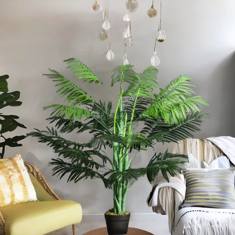 125cm Faux Palm Plant in Freestanding