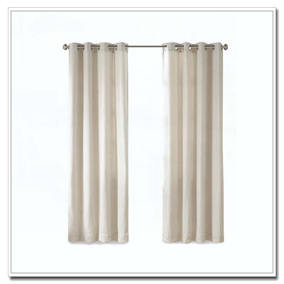 Solid Piece Dyed Grommet Top Curtain Panel
