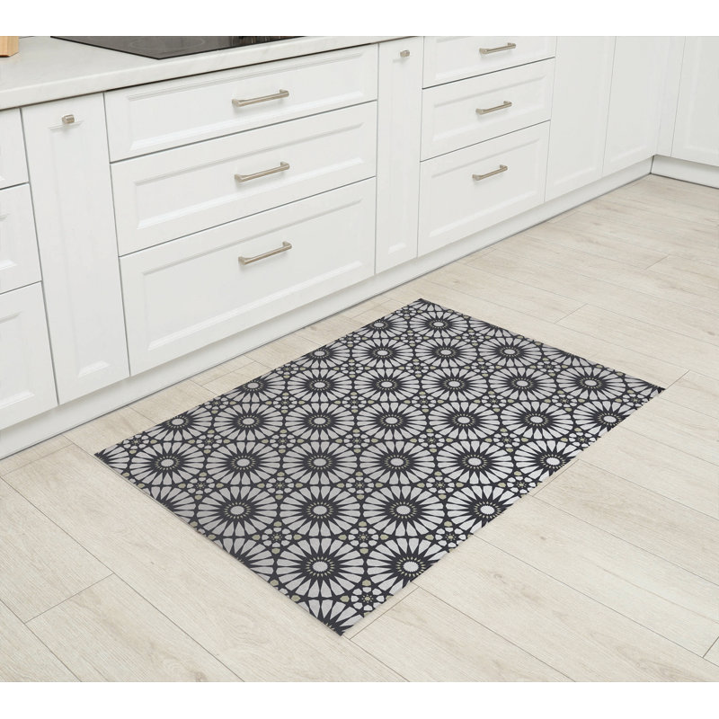 Tapis de cuisine Sylvia, Rectangle 4pi x 6 pi, Gris anthracite