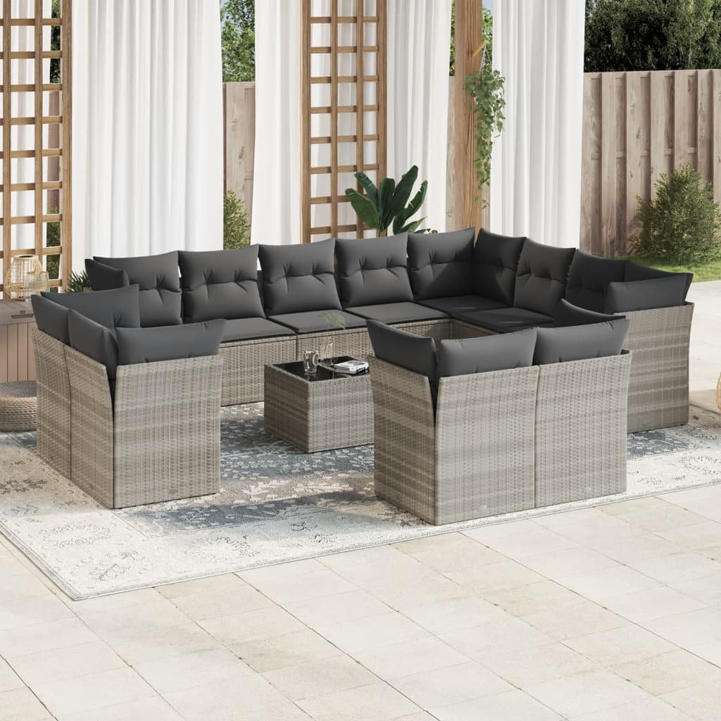 Lounge-Set Nessim aus Polyrattan mit Polster