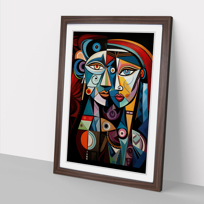 Pablo Picasso Modern No.2 - Framed Print, 46cm H x 34cm W, Walnut Framed