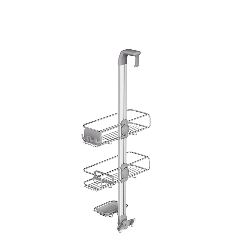 Simplehuman Adjustable Shower Caddy, Stainless Steel and Anodized Aluminum, Over Door