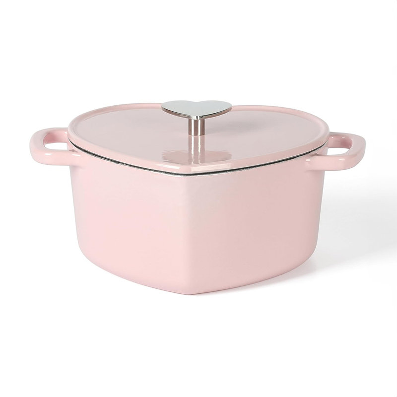 Four en fonte émaillée 2 QT Martha Stewart Heart - rose, 2 pintes, Rose
