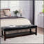 Banc rembourré en bois pour chambre à coucher pour entrée-126684489
