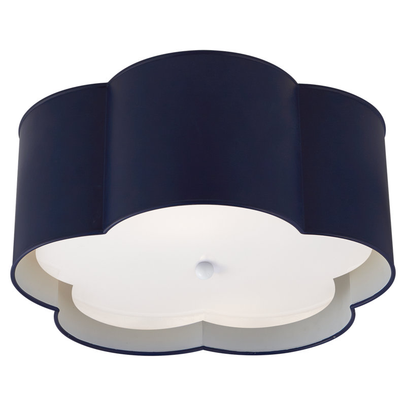 kate spade new york Bryce Medium Flush Mount, French Navy/White