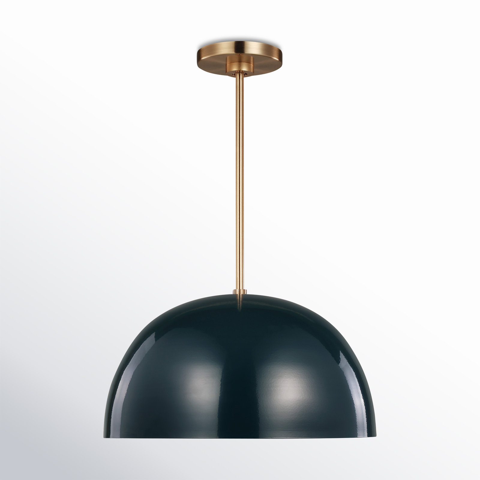 Leona 1 - Light Single Dome Pendant, Dutch Blue