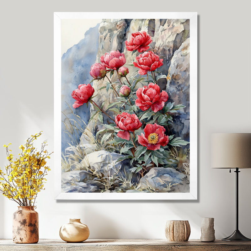Banfield - Floral Wall Art, H 32 po x l 24 po, Reproduction encadrée d'une seule photo, Blanc