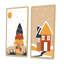 «Christimas Scene in Retro Colors I», ensemble de 2 impressions-534169691-534169694