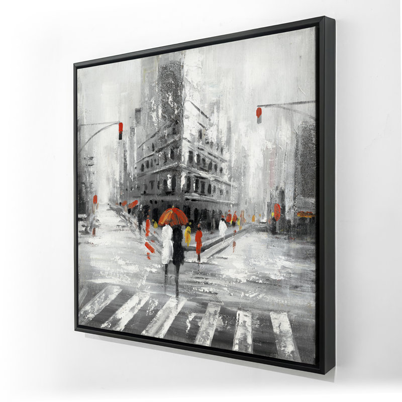 Édifice Greyish Flatiron | Art sur toile encadré gris bureau