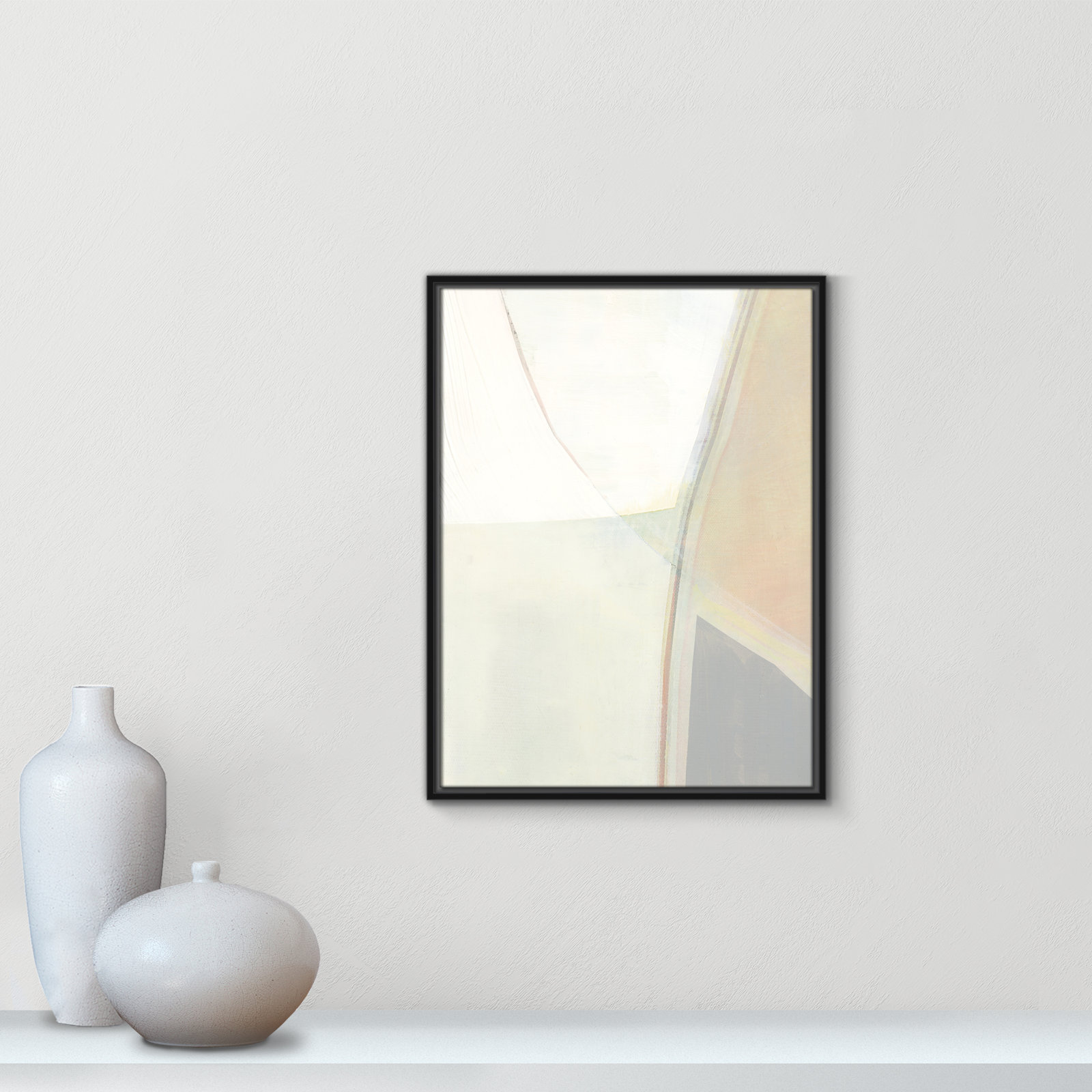 In Neutral II - Painting Print, Black Framed Canvas, 25.5" H x 19.5" W x 2" D