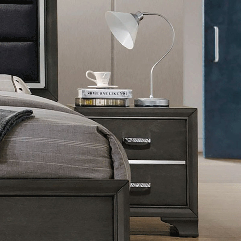 Ensemble de chambre à coucher configurable standard en bois massif plemmons