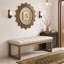 Banc rembourré en similicuir de 53 po de largeur-129390811