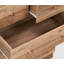 Grande commode à 5 tiroirs, rangement pour chambre en bois rustique avec poignées or rose et ensemble anti-basculement pour le salon, le vestibule, le bureau