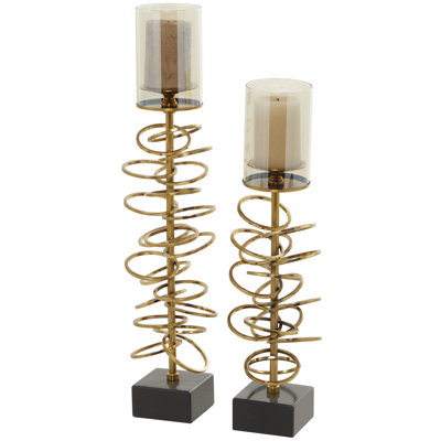 Porte-bougie moderne en acier inoxydable