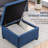 Blue With Flip Top Storage. Vintage Style For Entryways. Soft Fabric, Abundant Storage Space, Secure Hinge Configuration From . Design Bedrooms. Cushioning, Large Volume, Stable Assembly