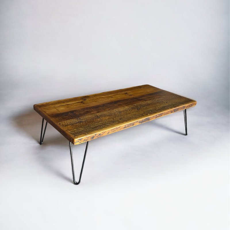C-SP Solid Wood Top Single Coffee Table, 13.5" H x 42" L x 24" W
