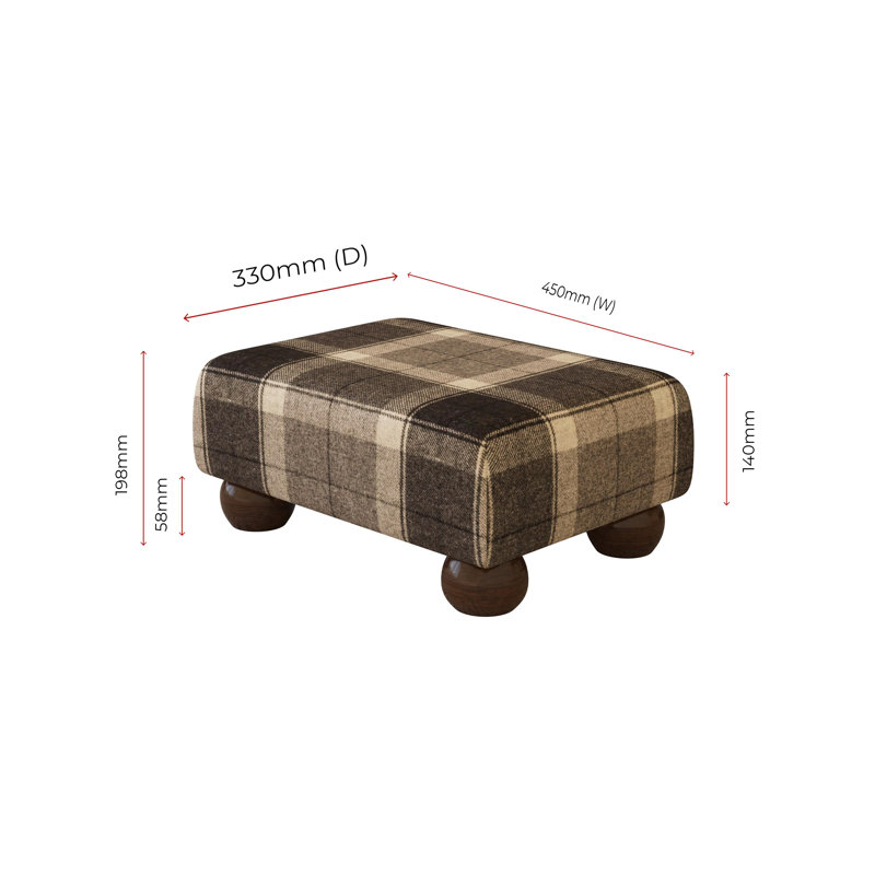 Manufactured Wood Accent Stool, Mahogany
