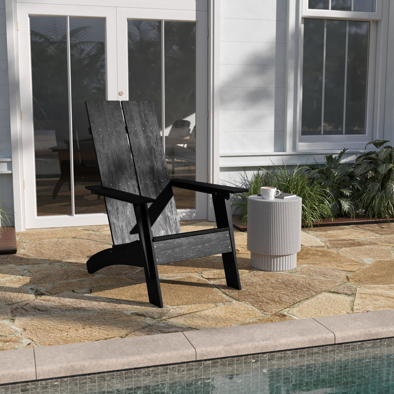 Chaise Adirondack en plastique, Noir
